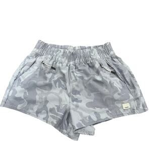 Vuori Women's Light Gray Camo Jean Shorts